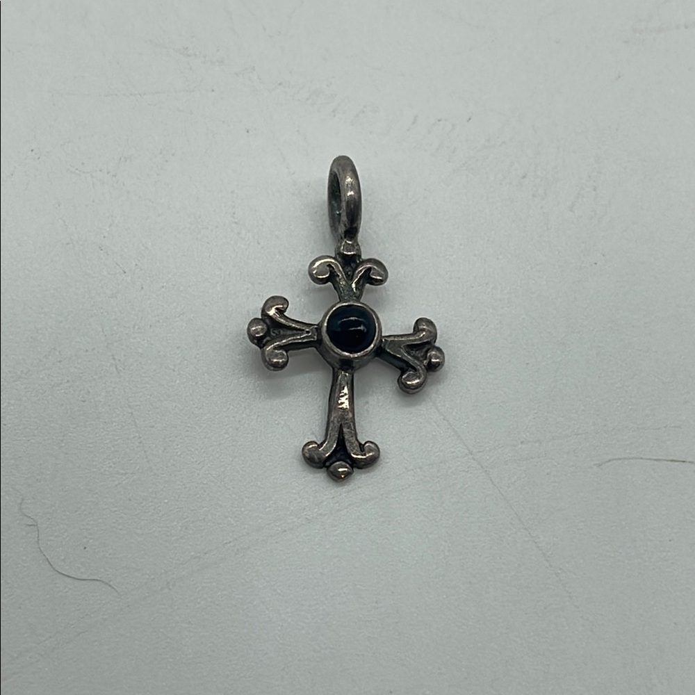 Black Onyx 925 Cross